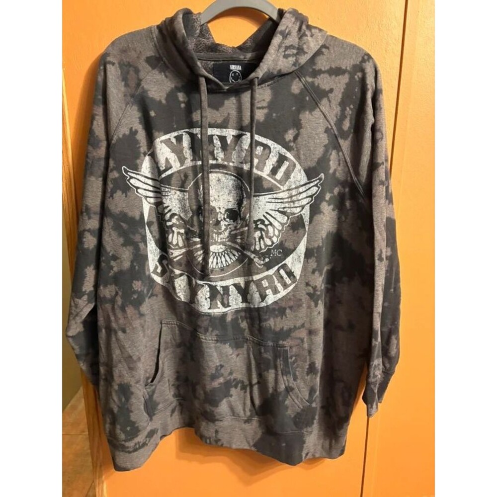 Torrid sz 3 nirvana Lynyrd Skynyrd tie dye plus size hoodie sweatshirt